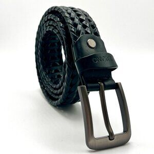 Men's Belt Leather Handmade Braided 1 1/2" fully adjustable